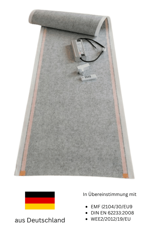 Calefacción de alfombras contra los pies fríos 1 Kit de calefacción para alfombras con lámina aislante y vellón calefactor de carbono en resumen